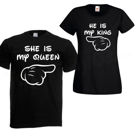T Shirts He She Is My King Queen 2 Pieces Etsy T Shirts He She Is My King Queen 2 Pieces Etsy