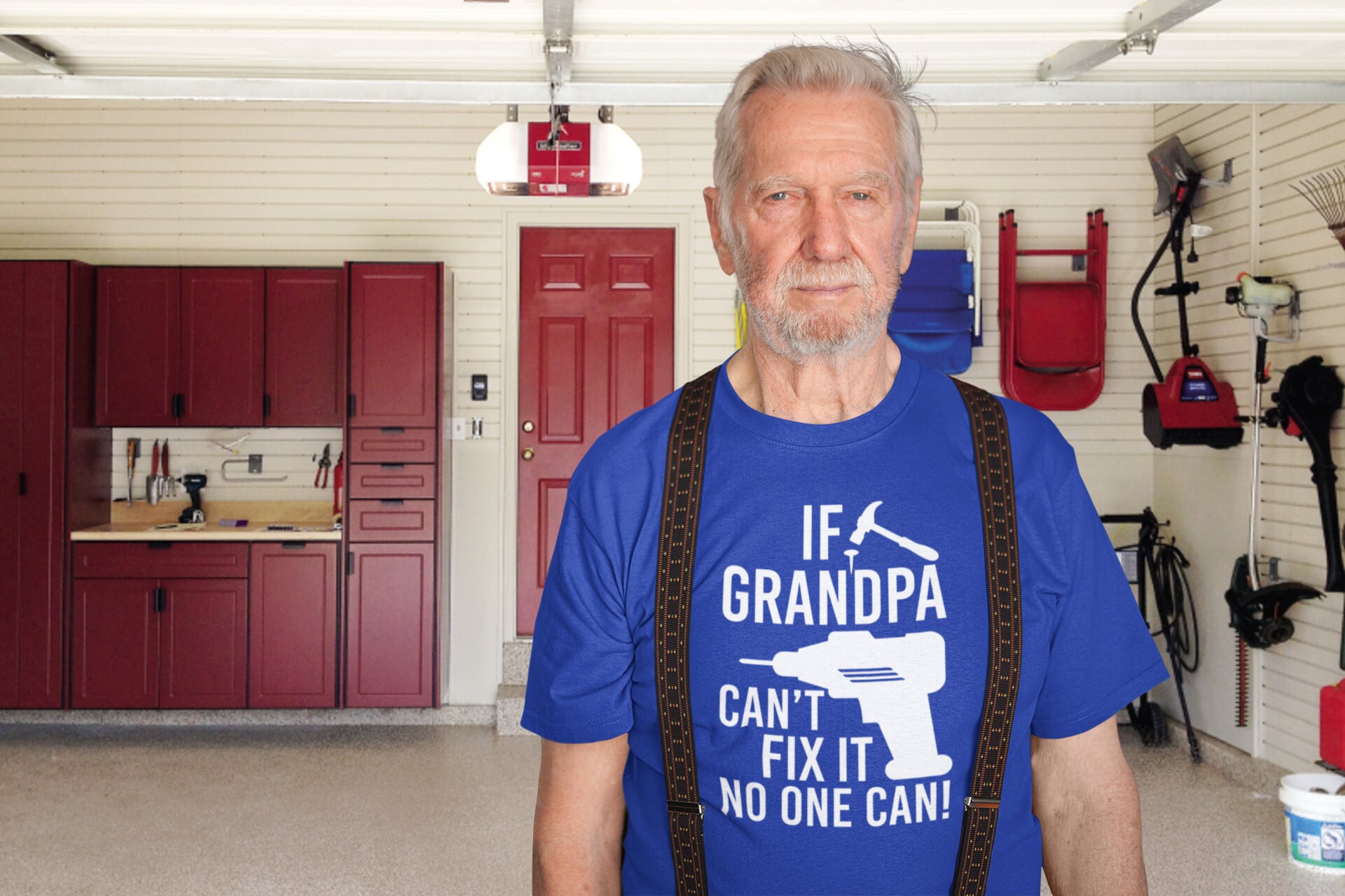 Ultrabasic Men's Graphic T-Shirt - "If Grandpa Can't Fix It Nobody Can" Funny Grandpa Tee