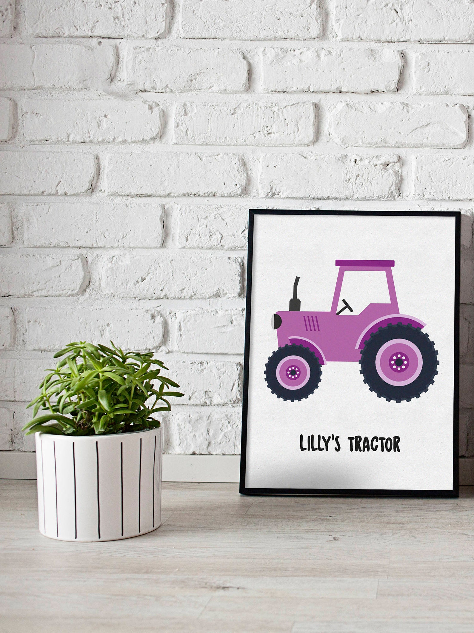 Personalised Tractor Print Gift for Kids Boys Room Prints Etsy