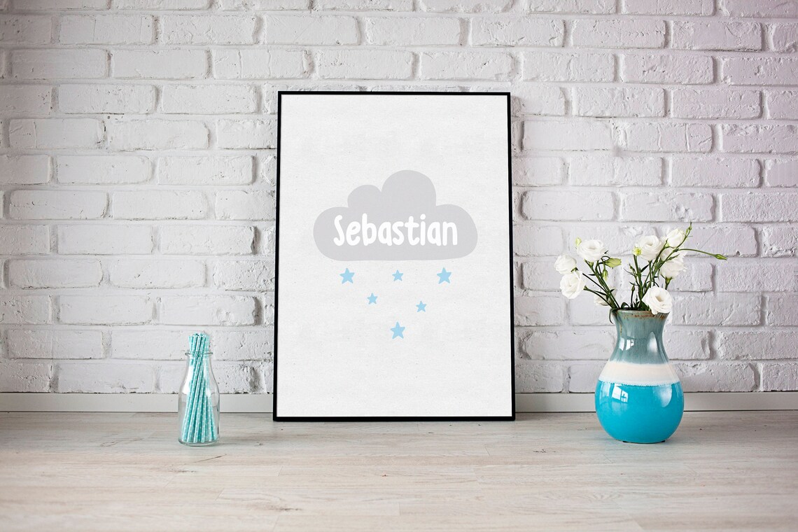 Personalised Cloud Prints Cloud Print Nursery Prints Etsy
