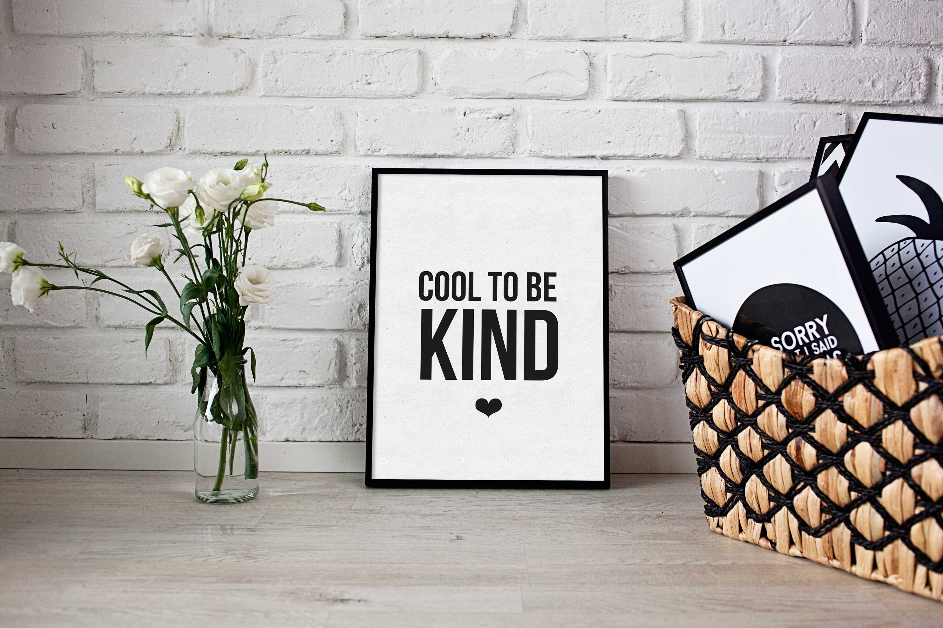 Cool to be kind cool to be kind print be kind quote Etsy
