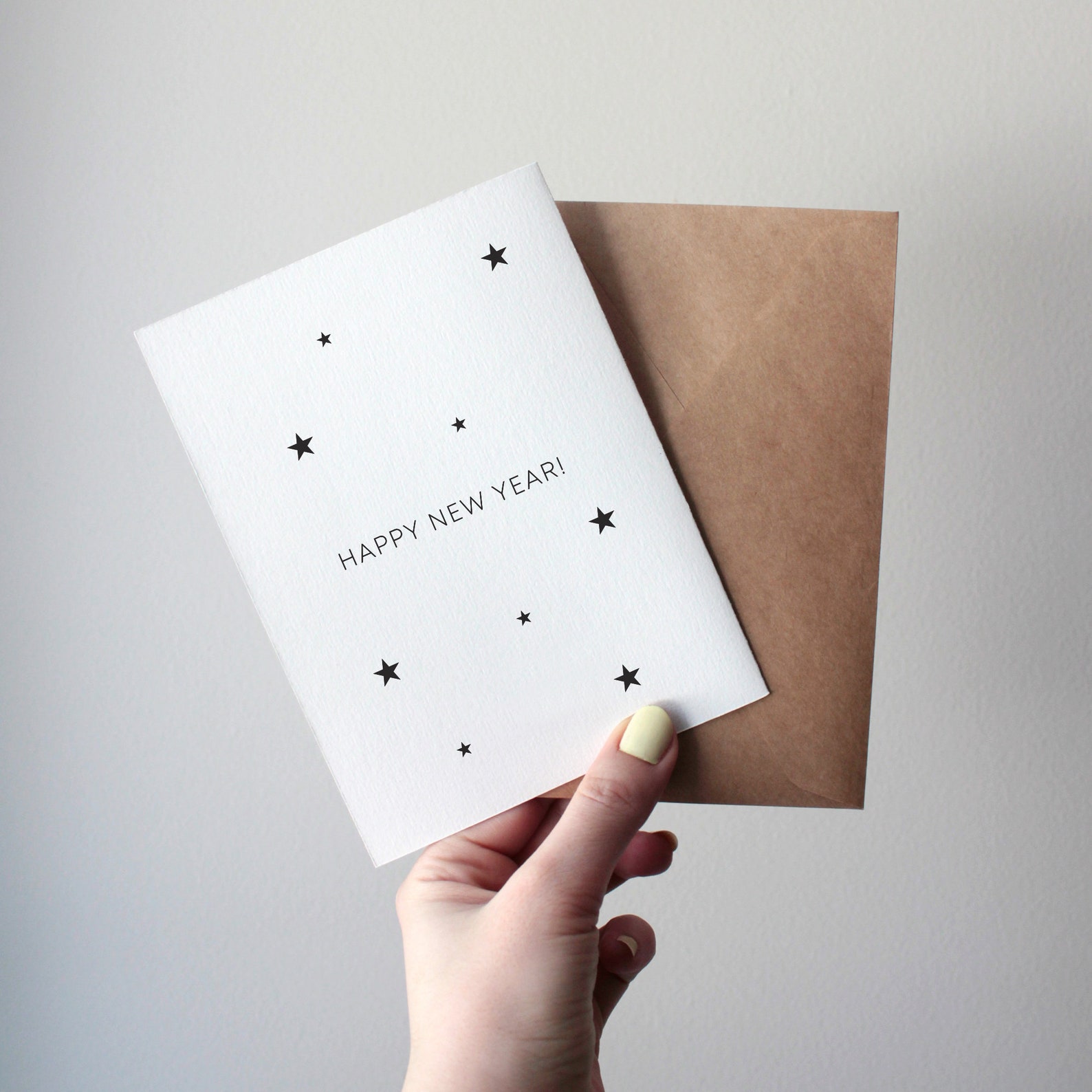 Minimalist Happy New Year Card With