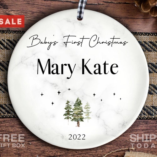 Personalized Baby's First Christmas Ornament Custom Baby Etsy