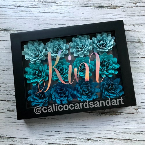 Paper Flower Shadow Box Etsy