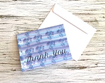 Thank You Card - Folded Greeting Card - Art Print Card - Original - Unique - Blank card - Calico Cards & Art