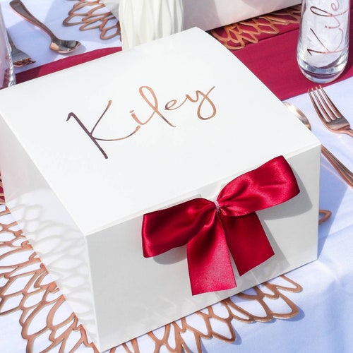 Personalized Gift Box Empty Gift Box Bridesmaid Proposal Etsy