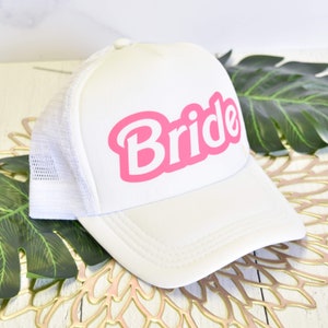Bachelorette Party Bride Trucker Hat, Hot Pink Bachelorette Party, Flamingo Bachelorette Party Theme