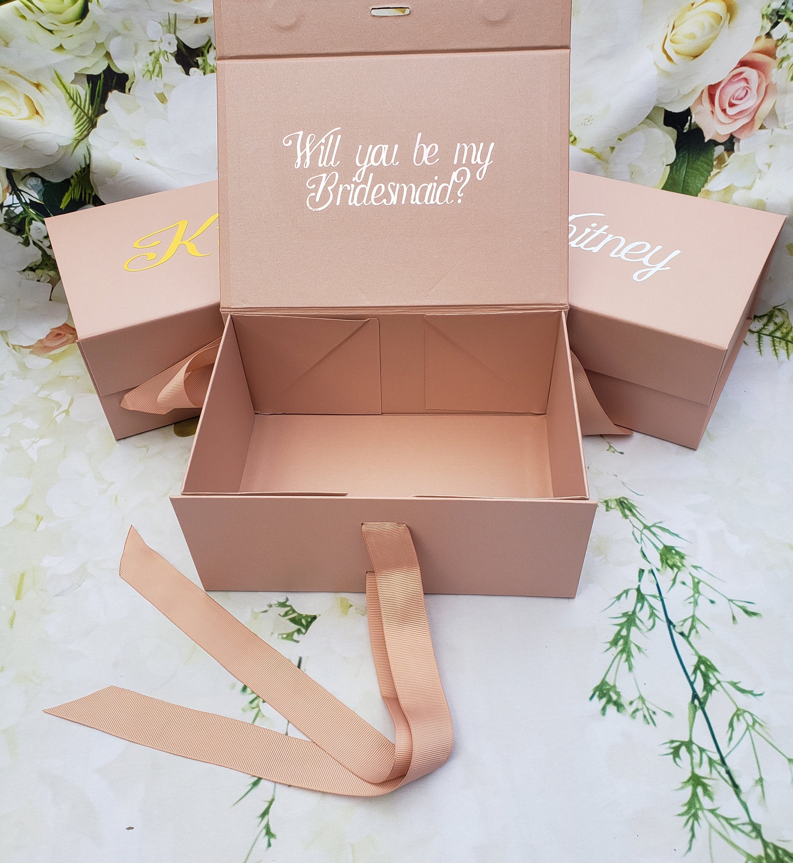 Rose Gold Bridesmaid Proposal Box 