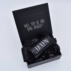 Personalized Ring Bearer Proposal Gift Box with optional Tumbler, Gift Box for Ring Bearer, Page Boy Gift, Ring Security