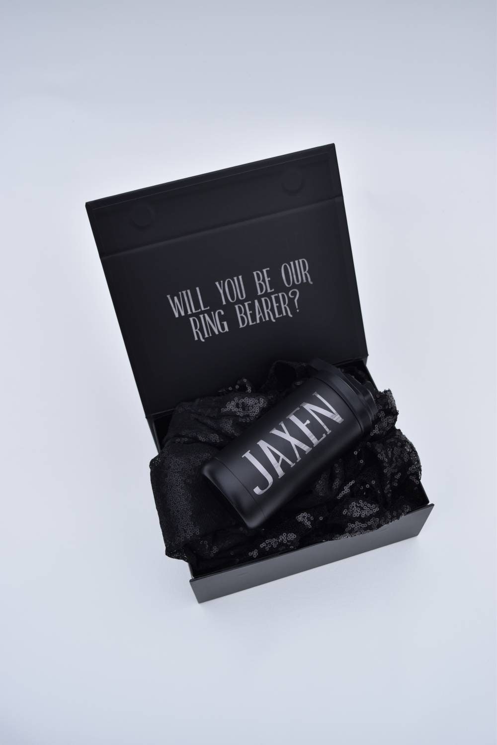 Personalized Ring Bearer Proposal Gift Box with optional Tumbler, Gift Box for Ring Bearer, Page Boy Gift, Ring Security