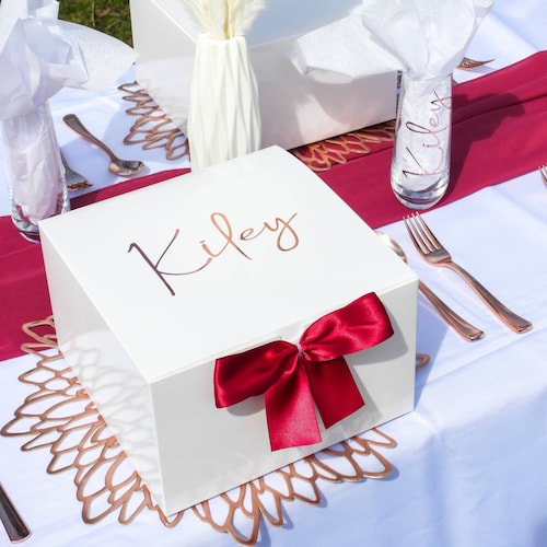 Personalized Gift Box Empty Gift Box Bridesmaid Proposal Etsy