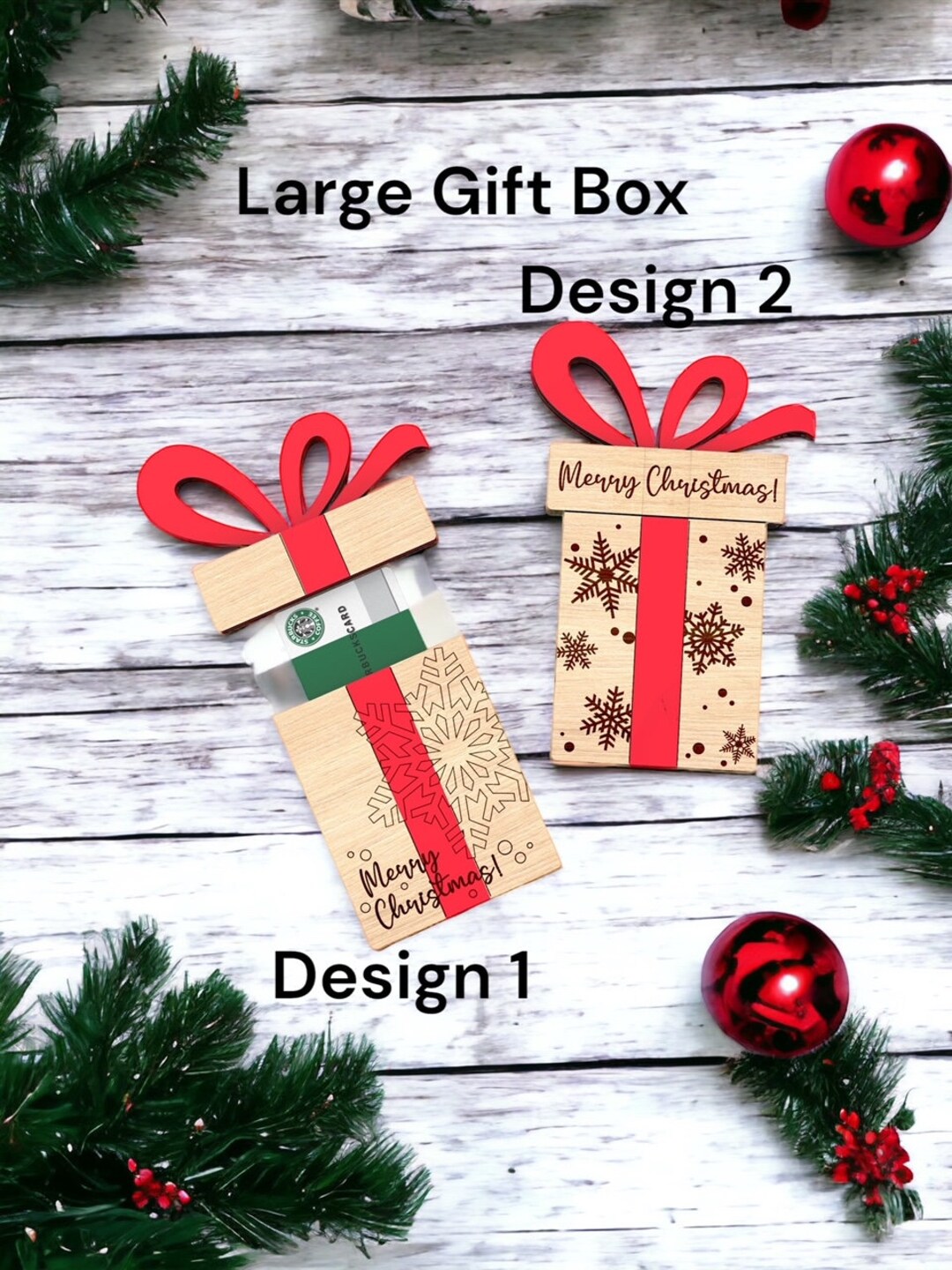 Personalized Christmas Present Ornament & Gift Card Holder, Christmas