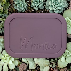 Personalized Silicone Bento Box, Personalized Lunch Box, Child Snack Pack, Custom Lunch Box, Bento Box, Christmas, Laser Engraved Bento Box