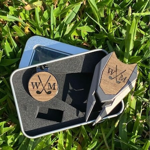 Golf Divot and Marker, Personalized Golf Gift, Custom Golf Accessories, Corporate Gifts, Groomsmen Gifts, Stocking Stuffers, Christmas Gift Black