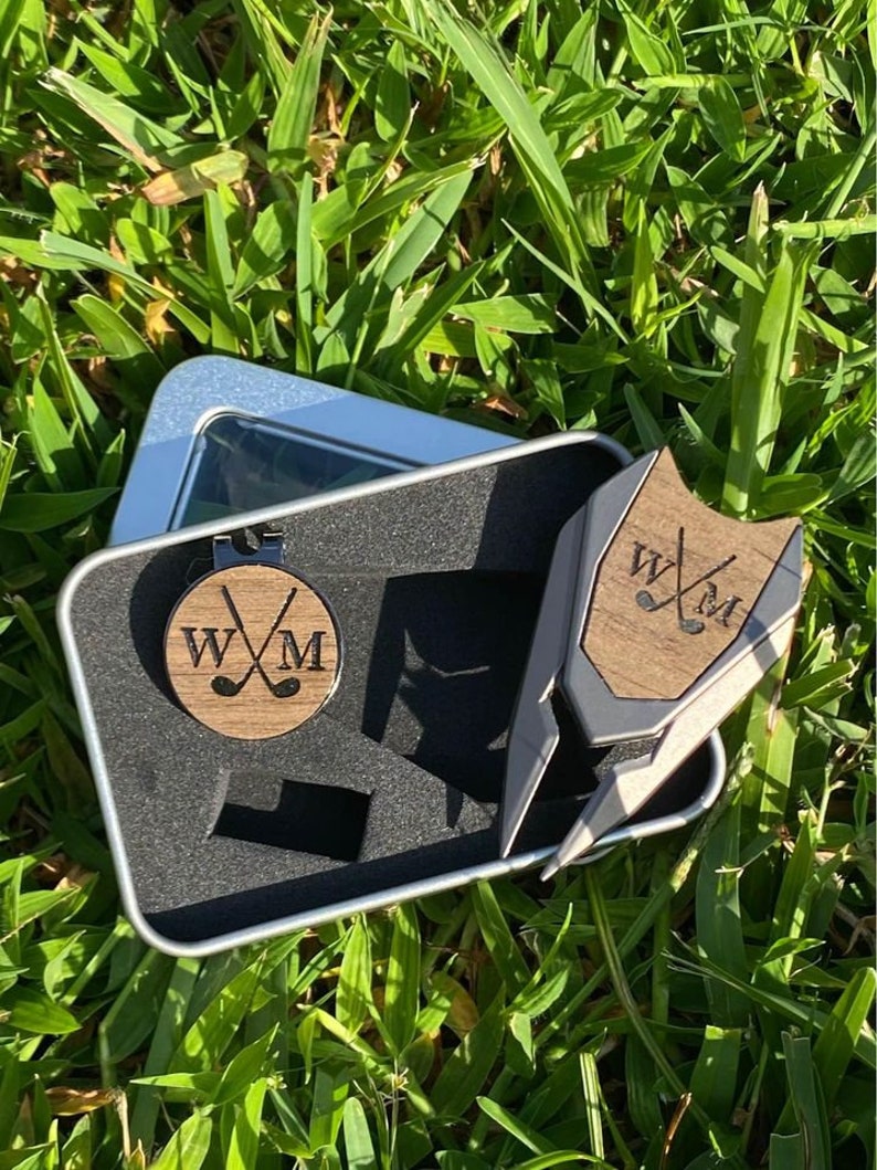 Golf Divot and Marker, Personalized Golf Gift, Custom Golf Accessories, Corporate Gifts, Groomsmen Gifts, Stocking Stuffers, Christmas Gift Black