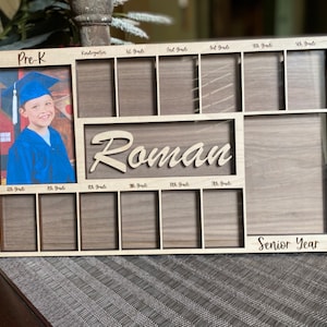 My School Years Photo Frame, Pre K to Graduation School Picture Frame ...