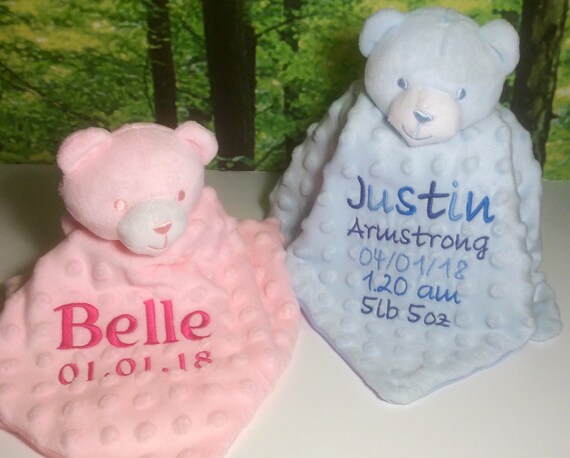 embroidered baby comforter