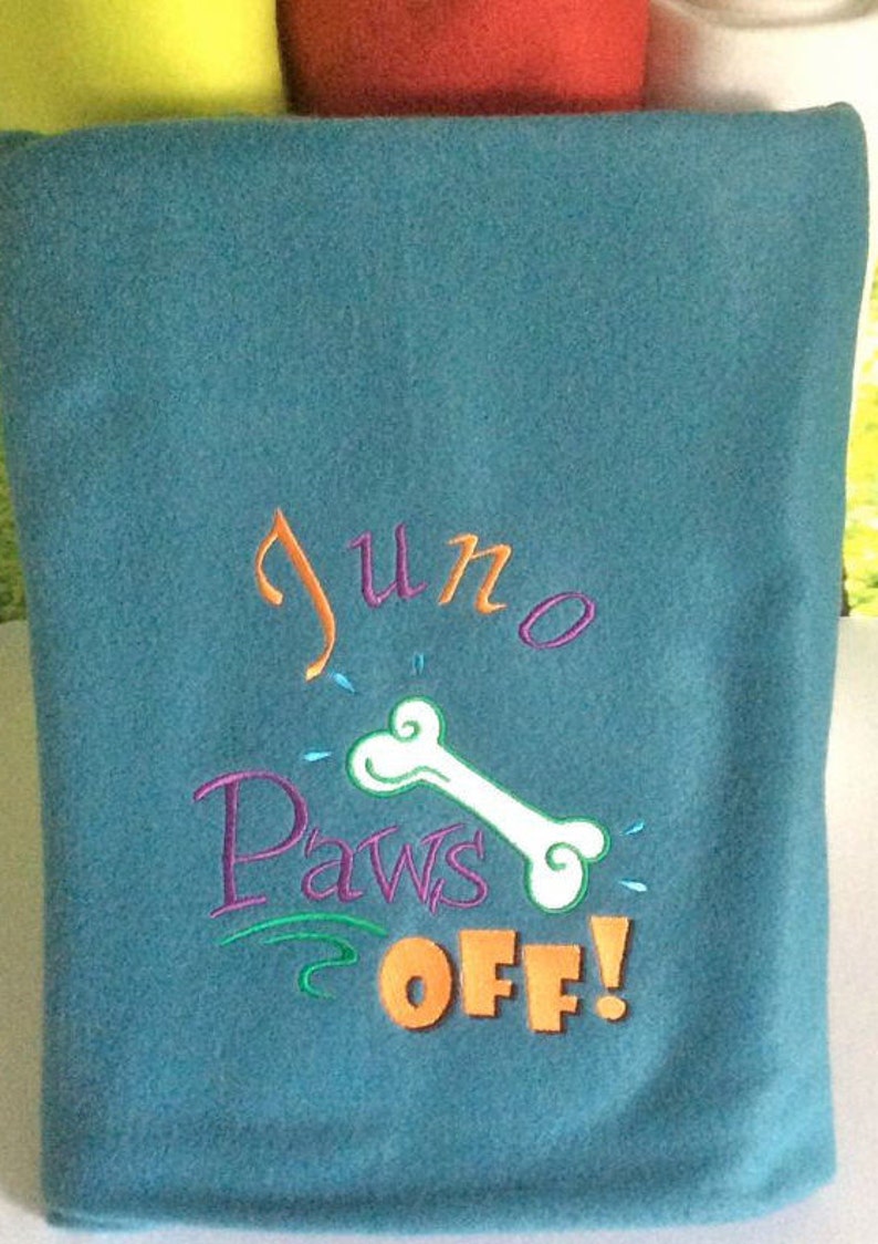 Personalised Dog Fleece Blanket Embroidered Large Fleece Etsy UK