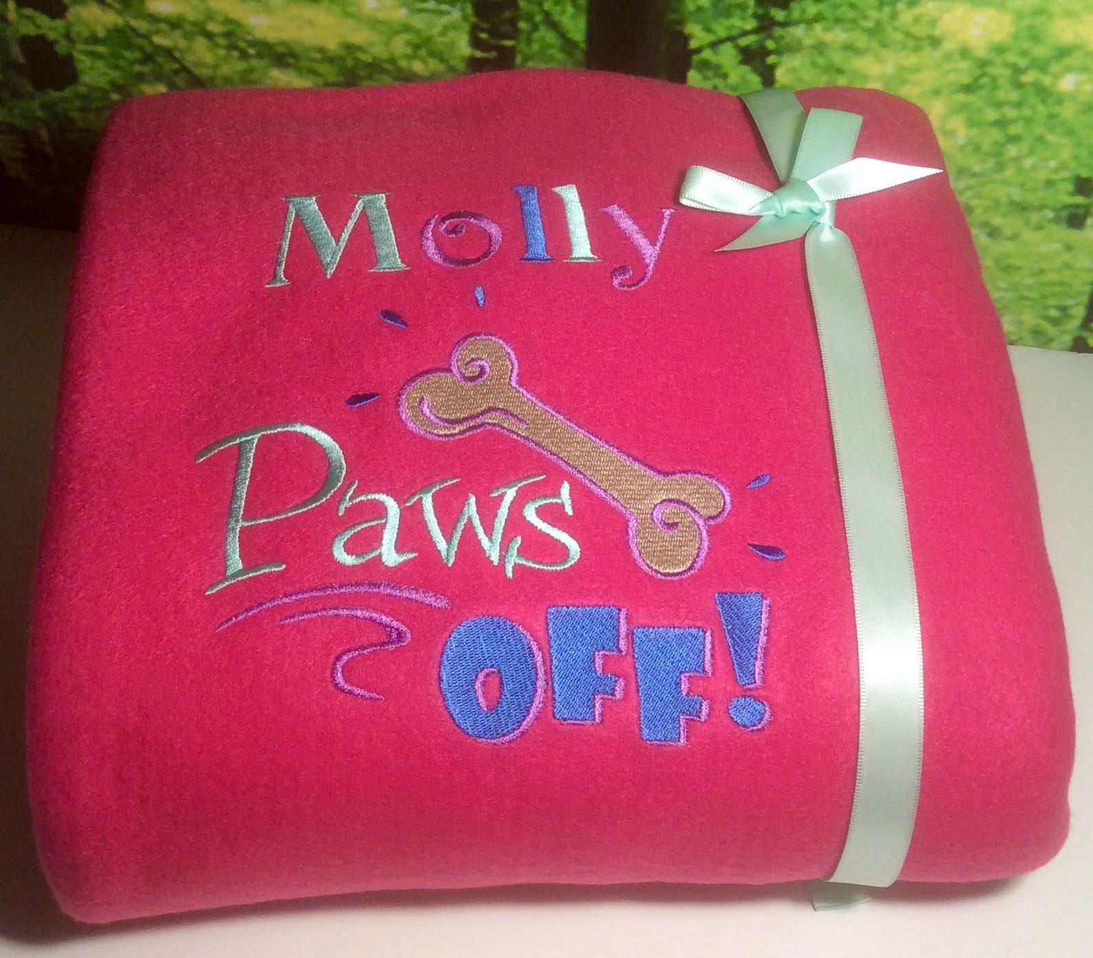 Personalised Dog Fleece Blanket Embroidered Large Fleece Etsy UK