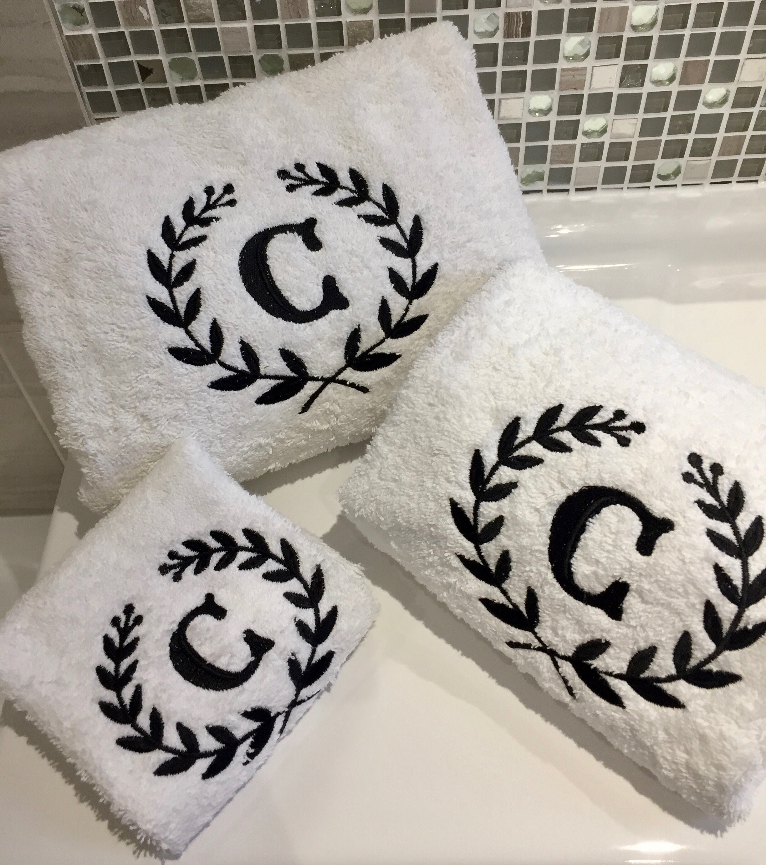 chanel bath towels