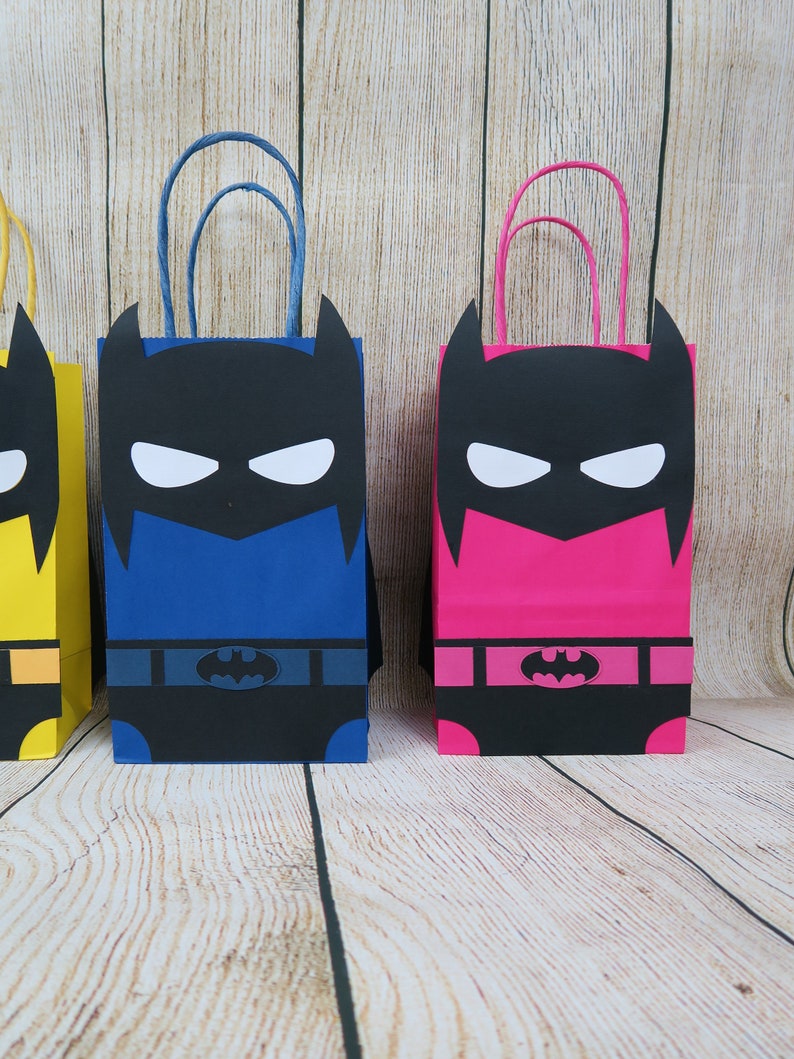 Batman Party Bags/Superhero Favor Bags/Batman Kids Etsy