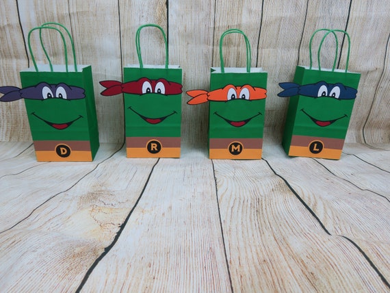 Ninja Turtle Party Bags Ninja Turtle Birthday Ninja Turtle Etsy