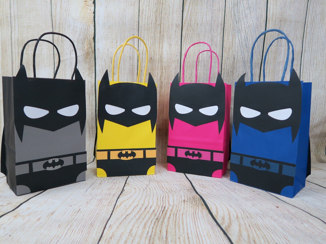 Batman Party Bags/Superhero Favor Bags/Batman Kids Etsy