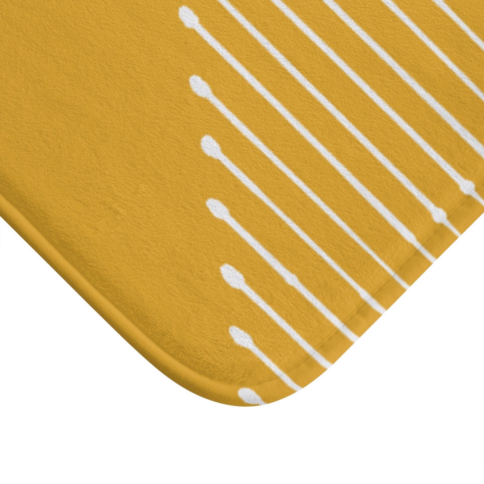 Mustard Yellow Mid Century Modern Bath Mat Memory Foam Bath Etsy