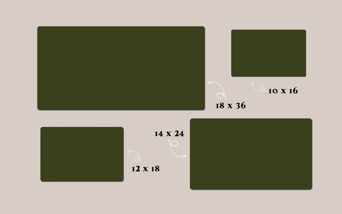 Solid Dark Olive Green Desk Mat Solid Green Desk Mat Boho Etsy