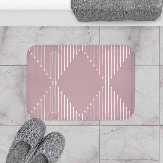 Lila Mid Century moderne Badematte geometrische Badematte | Etsy