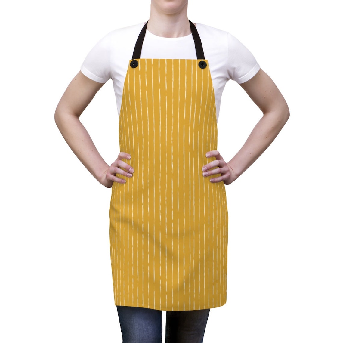 Yellow Lined Apron Lightweight Apron Yellow Apron Cooking Etsy