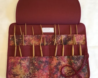Organizador de caja de agujas circulares, almacenamiento de agujas de tejer, regalo de tejer, accesorios de tejer, soporte de caja de tejer, regalo para ella