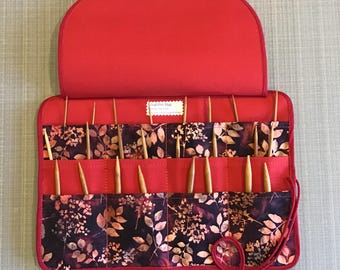Organizador de estuche para agujas circulares, almacenamiento de agujas de tejer, regalo para tejer, accesorios de tejer, soporte para estuche de tejer, regalo para ella