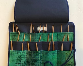 Organizador de caja de agujas circulares, almacenamiento de agujas de tejer, regalo de tejer, accesorios de tejer, soporte de caja de tejer, regalo para ella