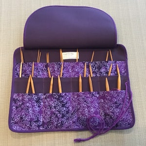 Circular Needle Case Organizer, Knitting Needle Storage, Knitting Gift, Knitting Accessories, Knitting Case Holder, Gift for Her