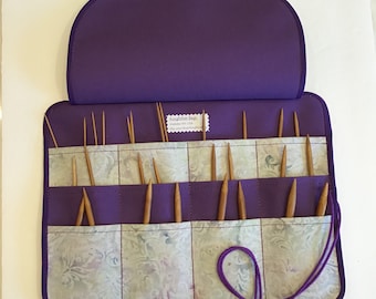 Organizador de caja de agujas circulares, almacenamiento de agujas de tejer, regalo de tejer, accesorios de tejer, soporte de caja de tejer, regalo para ella