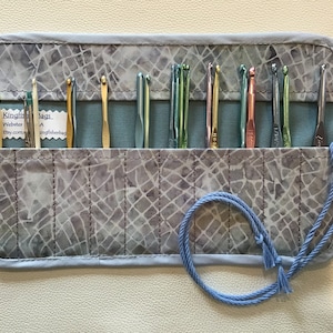 10-Slot Crochet Hook Case Roll, Crochet Organizer, Crochet Storage Case, Crochet Hook Travel Case,