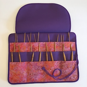 Circular Needle Case Organizer, Knitting Needle Storage, Knitting Gift, Knitting Accessories, Knitting Case Holder, Gift for Her
