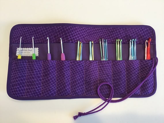 Extra Large 10-slot Crochet Hook Case, Crochet Organizer Storage Roll,  Crochet Travel Case, Gift for Her 
