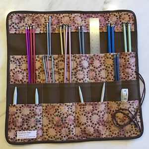 Estuche/rollo/organizador grande para agujas de tejer; soporte para agujas de tejer, almacenamiento; estuche de viaje para agujas de tejer,