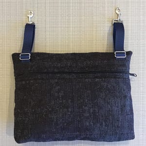 ZIP TOP Walker Bag, Wheelchair Scooter Bag, Secure Zipper Pockets, Slot Pockets, Adjustable Straps, Senior, Rehab