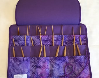 Organizador de caja de agujas circulares, almacenamiento de agujas de tejer, regalo de tejer, accesorios de tejer, soporte de caja de tejer, regalo para ella