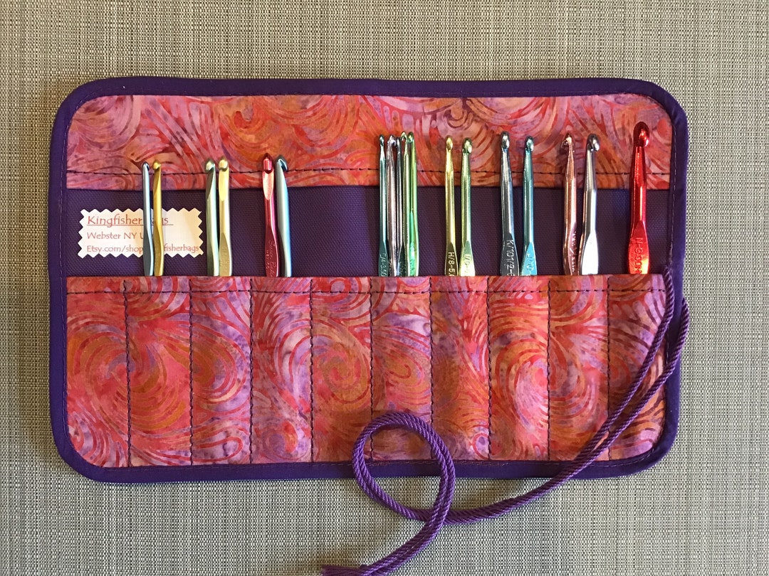 10slot Crochet Hook Case Roll, Crochet Organizer, Crochet Storage Case