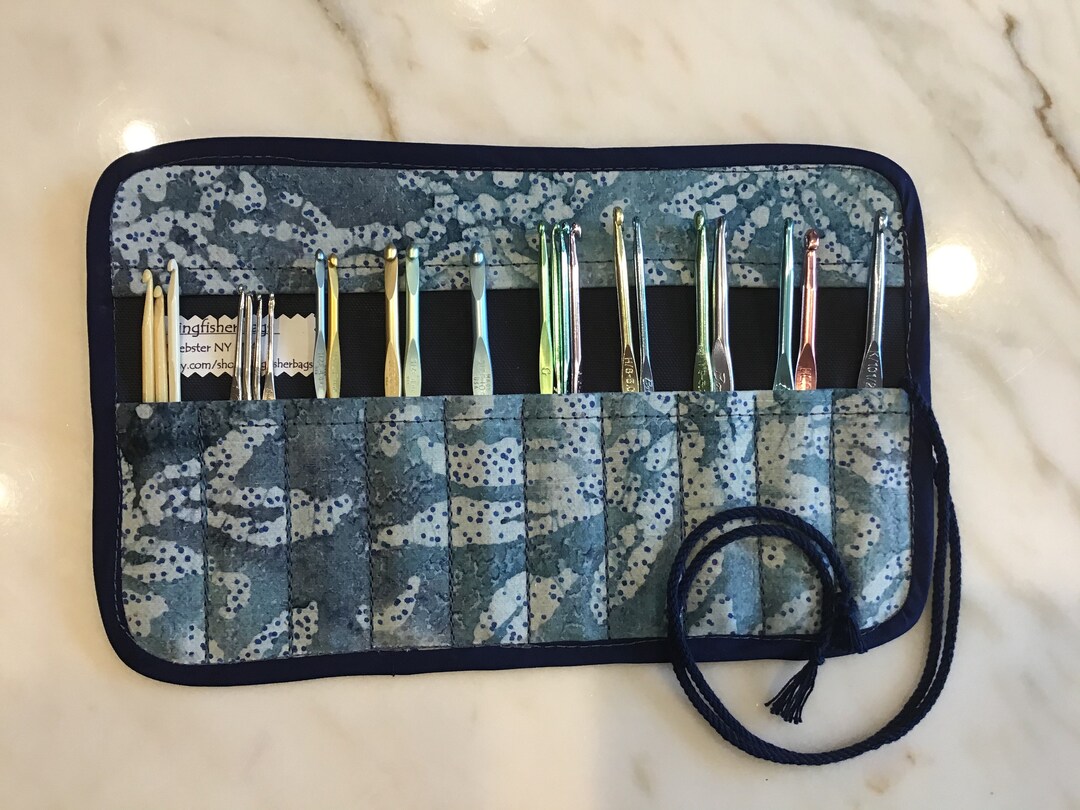 10slot Crochet Hook Case Roll Crochet Organizer Crochet Etsy