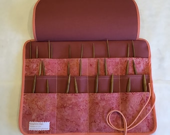 Organizador de estuche para agujas circulares, almacenamiento de agujas de tejer, regalo para tejer, accesorios para tejer, soporte para estuche de tejer, regalo para ella