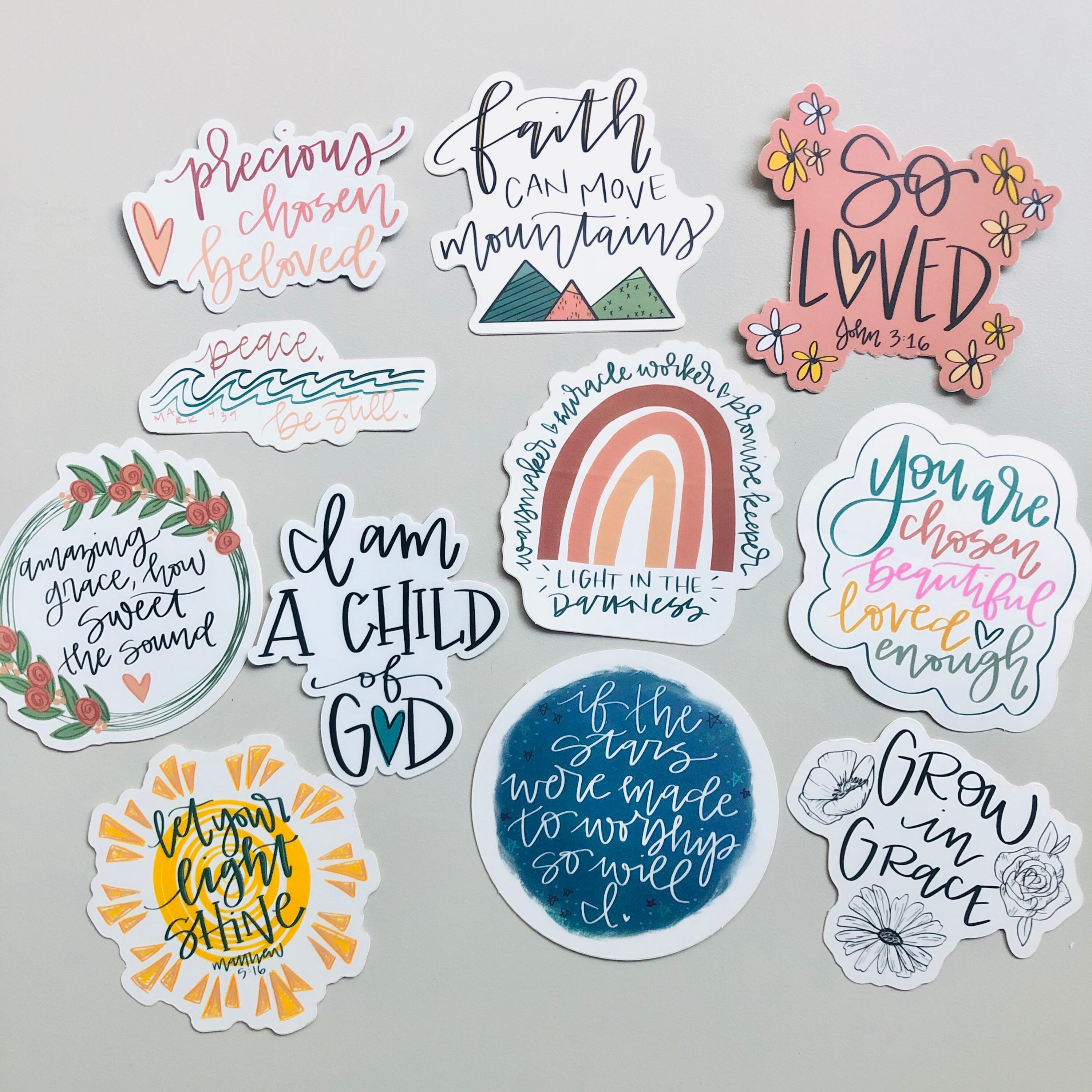 Whole collection Vinyl Faith Stickers 18 total Etsy