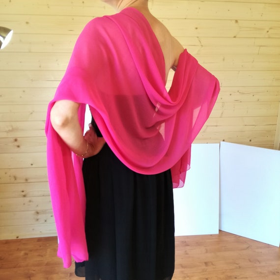 pink chiffon shawl