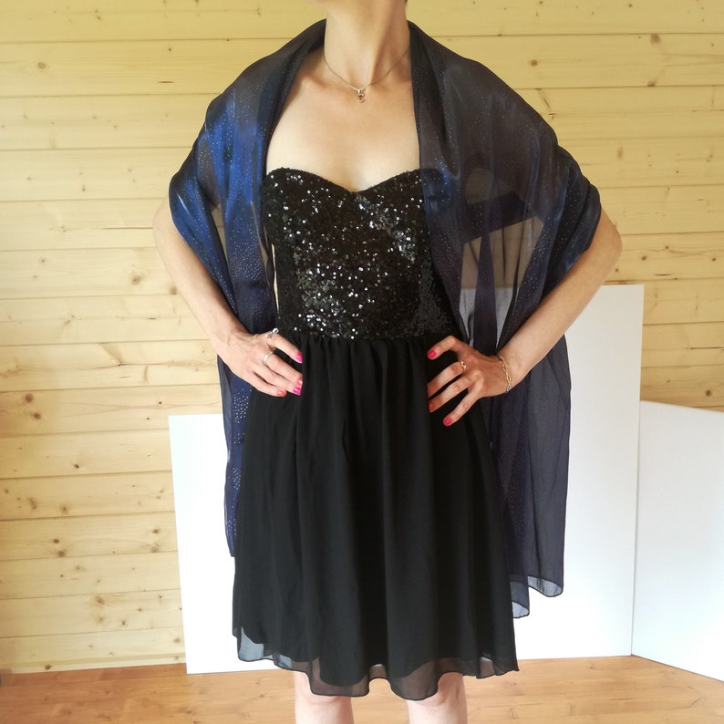 shawl for navy blue dress