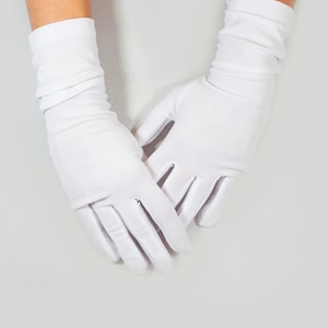 Oversized White Polyester Gloves for Waiters, Weddings, Formal Events, Costumes & Uniforms