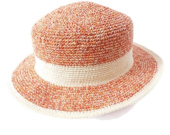 Crochet women sun hat, beach hat